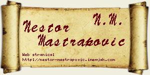 Nestor Maštrapović vizit kartica